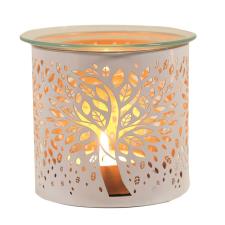 Aroma White Tree of Life Jar Sleeve &amp; Wax Melt Warmer