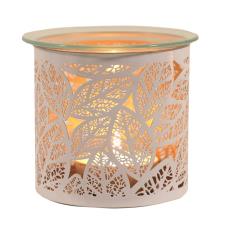 Aroma White Leaves Jar Sleeve &amp; Wax Melt Warmer