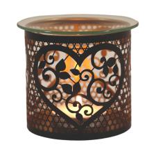 Aroma Black &amp; Gold Heart Jar Sleeve &amp; Wax Melt Warmer