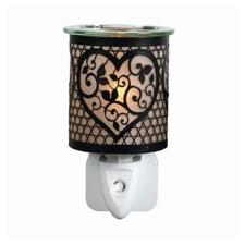 Aroma Black & Gold Heart Plug In Wax Melt Warmer