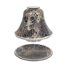 Aroma Black &amp; Gold Crackle Shade &amp; Tray