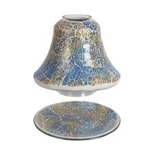 Aroma Blue & Gold Crackle Shade & Tray