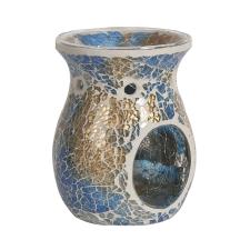 Aroma Blue &amp; Gold Crackle Wax Melt Warmer