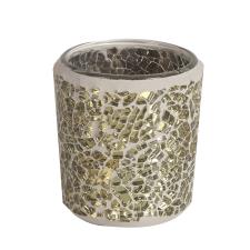 Aroma Champagne Crackle Tealight &amp; Votive Holder