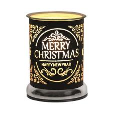 Aroma Black Merry Christmas Cylinder Electric Wax Melt Warmer