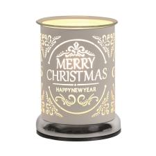 Aroma White Merry Christmas Cylinder Electric Wax Melt Warmer