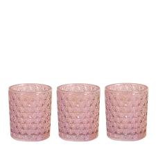 Aroma Pink Lustre 3 Tealight & Votive Holder Set