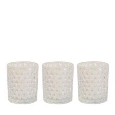 Aroma Clear Lustre 3 Tealight & Votive Holder Set