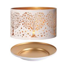 Aroma Silhouette White Heart Tree Shade &amp; Tray