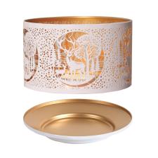 Aroma Silhouette White & Gold Deer Family Shade & Tray