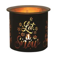 Aroma Black & Gold Let It Snow Jar Sleeve & Wax Melt Warmer