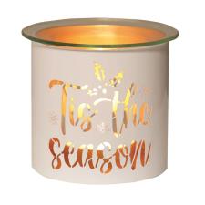 Aroma White & Gold Tis the Season Jar Sleeve & Wax Melt Warmer