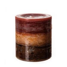 Amelia Cinnamon 3 Colour Pillar Candle 7cm