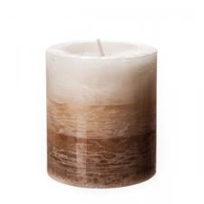 Amelia Vanilla 3 Colour Pillar Candle 7cm