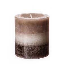 Amelia Valley Mist Brown Pillar Candle 7cm