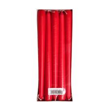 Price&#39;s Red Tapered Dinner Candles (Box of 10)