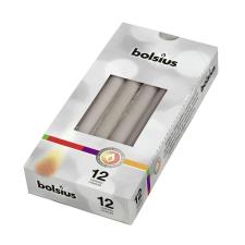 Bolsius Warm Grey Tapered Candle (Pack of 12)