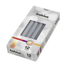 Bolsius Metallic Silver Tapered Candle (Pack of 12)