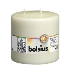 Bolsius Ivory 3 Wick Mammoth Pillar Candle 15cm x 15cm