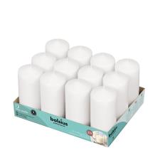 Bolsius White Professional Pillar Candle 12cm x 6cm (Pack of 12)