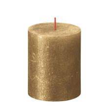 Bolsius Gold Rustic Shimmer Metallic Pillar Candle 8cm x 7cm
