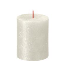 Bolsius Ivory Rustic Shimmer Metallic Pillar Candle 8cm x 7cm