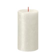 Bolsius Ivory Rustic Shimmer Metallic Pillar Candle 13cm x 7cm