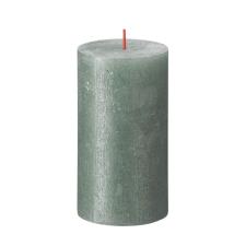 Bolsius Blue Rustic Shimmer Metallic Pillar Candle 13cm x 7cm
