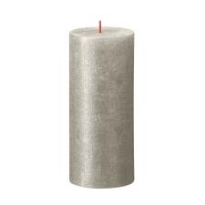 Bolsius Champagne Rustic Shimmer Metallic Pillar Candle 19cm x 7cm