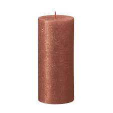 Bolsius Amber Rustic Shimmer Metallic Pillar Candle 19cm x 7cm