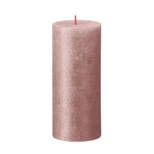 Bolsius Pink Rustic Shimmer Metallic Pillar Candle 19cm x 7cm
