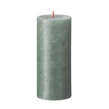 Bolsius Blue Rustic Shimmer Metallic Pillar Candle 19cm x 7cm