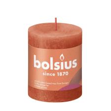 Bolsius Earthy Orange Rustic Shine Pillar Candle 8cm x 7cm