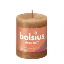 Bolsius Spice Brown Rustic Shine Pillar Candle 8cm x 7cm