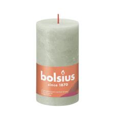 Bolsius Foggy Green Rustic Shine Pillar Candle 13cm x 7cm