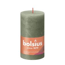 Bolsius Fresh Olive Rustic Shine Pillar Candle 13cm x 7cm