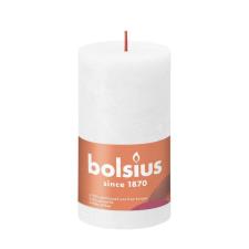 Bolsius Cloudy White Rustic Shine Pillar Candle 13cm x 7cm