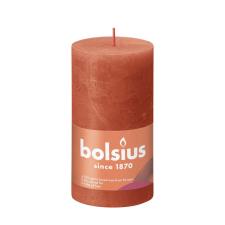 Bolsius Earthy Orange Rustic Shine Pillar Candle 13cm x 7cm