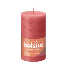 Bolsius Blossom Pink Rustic Shine Pillar Candle 13cm x 7cm