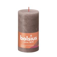 Bolsius Rustic Taupe Rustic Shine Pillar Candle 13cm x 7cm
