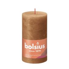 Bolsius Spice Brown Rustic Shine Pillar Candle 13cm x 7cm