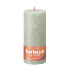 Bolsius Foggy Green Rustic Shine Pillar Candle 19cm x 7cm