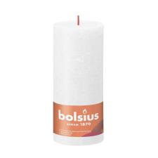 Bolsius Cloudy White Rustic Shine Pillar Candle 19cm x 7cm