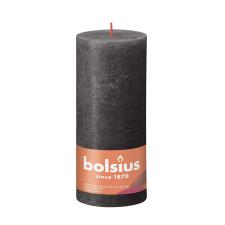 Bolsius Stormy Grey Rustic Shine Pillar Candle 19cm x 7cm