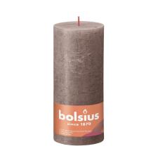 Bolsius Rustic Taupe Rustic Shine Pillar Candle 19cm x 7cm