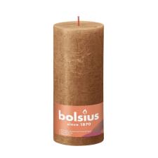 Bolsius Spice Brown Rustic Shine Pillar Candle 19cm x 7cm