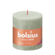 Bolsius Foggy Green Rustic Shine Pillar Candle 10cm x 10cm