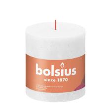 Bolsius Cloudy White Rustic Shine Pillar Candle 10cm x 10cm