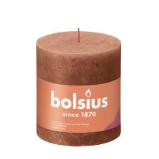 Bolsius Rusty Pink Rustic Shine Pillar Candle 10cm x 10cm