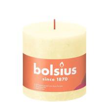 Bolsius Butter Yellow Rustic Shine Pillar Candle 10cm x 10cm